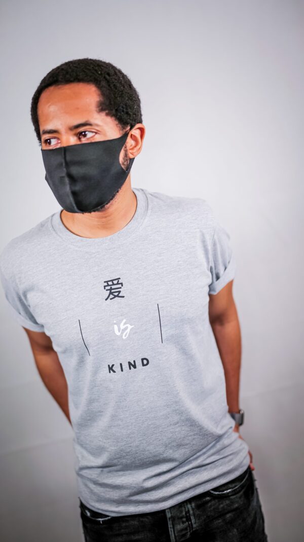 Men's Classic 'loose fit' Love is Patient/Kind Grey Tshirt