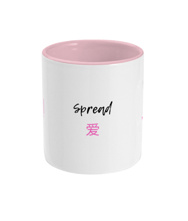 Classic Pink Toned Mug-Love is Kind - Image 3