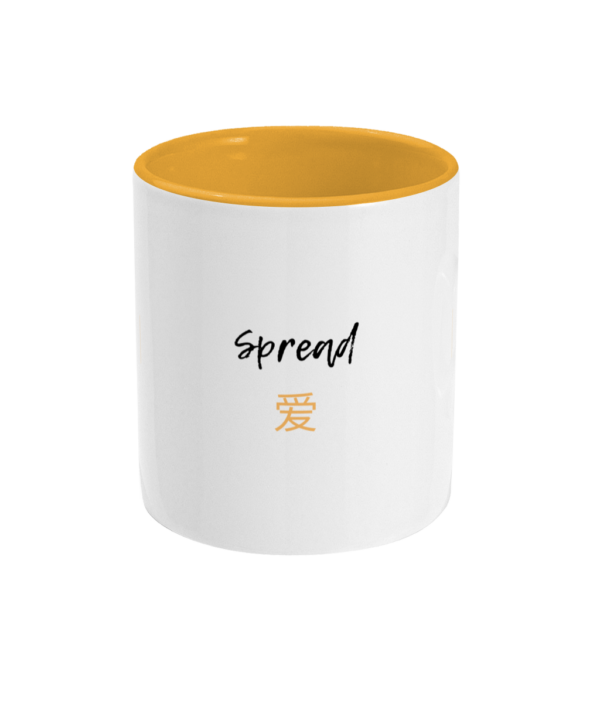 Classic Mustard Toned Mug-Love is Kind - Image 3