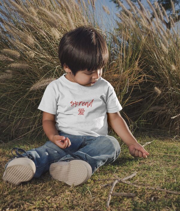 Babies/ Toddler's Spread Love 'loose fit' Black or White Tshirt - Image 3